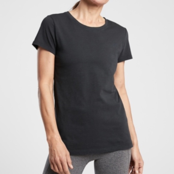 Athleta Tops - Athleta Black Short Sleeve Cinch Out Tee